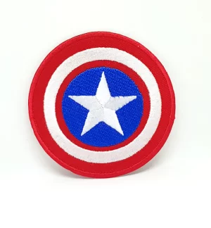 Marvel Avengers and DC Comics Iron or Sew on Embroidered Patches – Captain America Shield-1